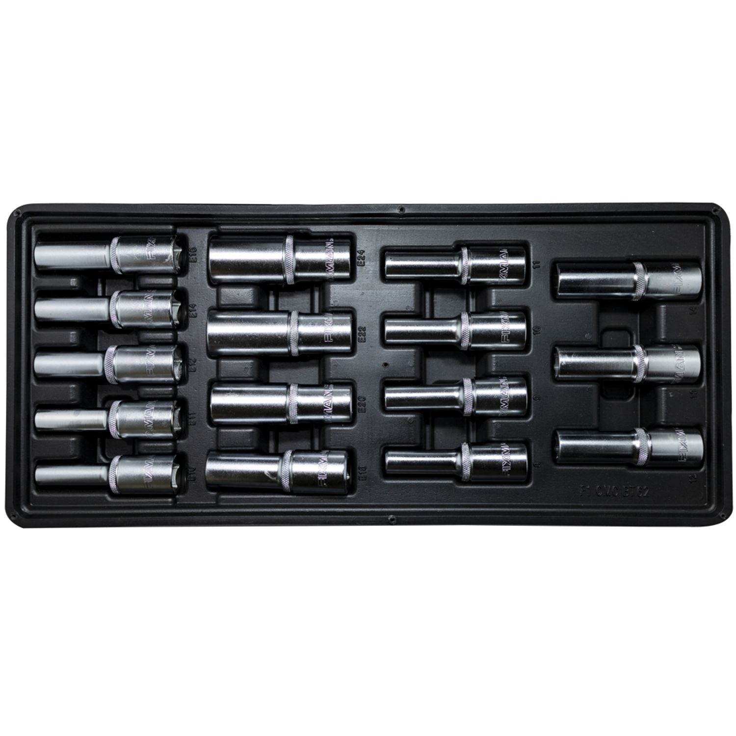 FIXMAN 16-pc 1/2' Dr.deep Sockets